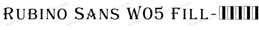 Rubino Sans W05 Fill字体转换
